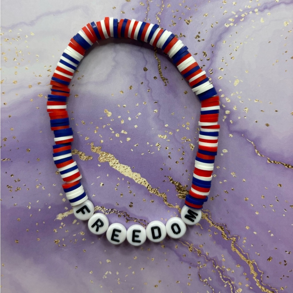 Handmade “Freedom” memorial bracelet Charlie Kirk